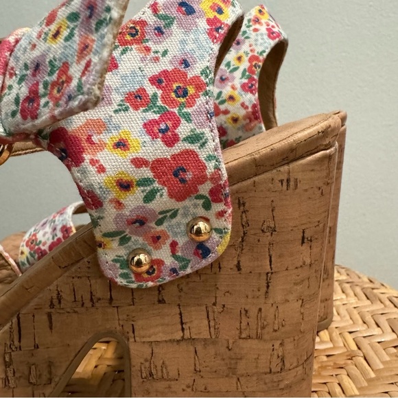 Report Floral Platform Chunky Heel Sandals Size 8 - Picture 10 of 12